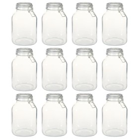 Glass jars with airtight seal 12 units 3 L by vidaXL, honey jars - Ref: Foro24-50821, Price: 85,38 €, Discount: %