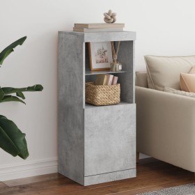 Sideboard with LED lights concrete gray 41x37x100 cm by , Sideboards - Ref: Foro24-836689, Price: 73,40 €, Discount: %