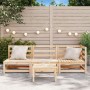 Solid pine wood 3-seater garden sofa by , Modular outdoor sofas - Ref: Foro24-837949, Price: 156,60 €, Discount: %