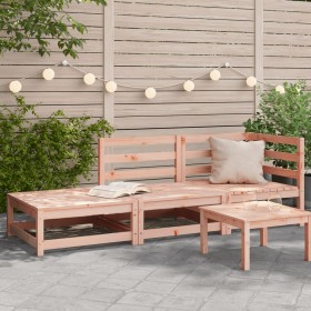 Garden sofa with footrest, 2 seats, solid Douglas fir wood by , Modular outdoor sofas - Ref: Foro24-837975, Price: 117,94 €, ...