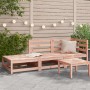 Garden sofa with footrest, 2 seats, solid Douglas fir wood by , Modular outdoor sofas - Ref: Foro24-837975, Price: 117,88 €, ...