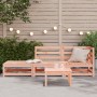 Garden sofa with footrest, 2 seats, solid Douglas fir wood by , Modular outdoor sofas - Ref: Foro24-837975, Price: 117,88 €, ...