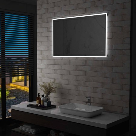 Bathroom wall mirror with LED lights and touch sensor 100x60 cm by vidaXL, Mirrors - Ref: Foro24-144737, Price: 133,00 €, Dis...