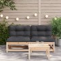 Gartensofas ohne Armlehnen mit Kissen 2 Stück Kiefernholz von , Modulare Sofas für den Außenbereich - Ref: Foro24-838086, Pre...