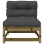 Garden sofas without armrests with 2 pine wood cushions by , Modular outdoor sofas - Ref: Foro24-838092, Price: 188,52 €, Dis...