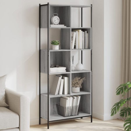 Engineered wood bookshelf in Sonoma gray, 72x28x172 cm by , Bookcases and shelves - Ref: Foro24-3213655, Price: 108,02 €, Dis...