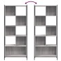 Engineered wood bookshelf in Sonoma gray, 72x28x172 cm by , Bookcases and shelves - Ref: Foro24-3213655, Price: 108,02 €, Dis...