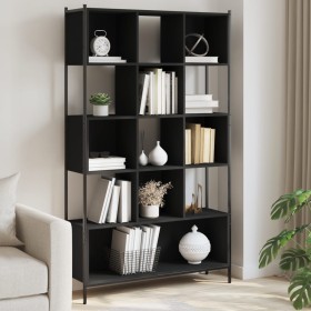 Engineered wood black shelf 102x28x172 cm by , Bookcases and shelves - Ref: Foro24-3213657, Price: 140,06 €, Discount: %