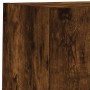 Wall-mounted TV furniture with LED lights, 4 pieces in smoked oak. by , TV Furniture - Ref: Foro24-3216573, Price: 116,28 €, ...