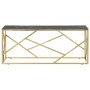 Golden stainless steel and tempered glass coffee table by , Coffee table - Ref: Foro24-349940, Price: 143,98 €, Discount: %