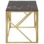 Golden stainless steel and tempered glass coffee table by , Coffee table - Ref: Foro24-349940, Price: 143,98 €, Discount: %