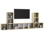 Wohnzimmermöbel 5 Stk. Holzwerkstoff weiß und Sonoma Eiche von , TV-Möbel - Ref: Foro24-3080002, Preis: 172,45 €, Rabatt: %