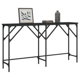 Black engineered wood console table 140x29x75 cm by , Side tables - Ref: Foro24-837757, Price: 48,99 €, Discount: %