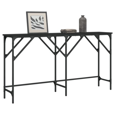 Mesa consola madera de ingeniería negra 140x29x75 cm de , Mesas auxiliares - Ref: Foro24-837757, Precio: 48,87 €, Descuento: %