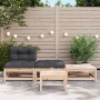 Gartensofa ohne Armlehnen mit Kissen und Fußstützen von , Modulare Sofas für den Außenbereich - Ref: Foro24-838141, Preis: 14...