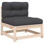 Gartensofa ohne Armlehnen mit Kissen und Fußstützen von , Modulare Sofas für den Außenbereich - Ref: Foro24-838141, Preis: 14...