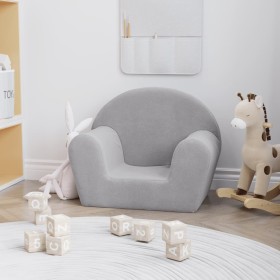 Light gray soft plush sofa for children by , Baby and Toddler Furniture - Ref: Foro24-356981, Price: 38,99 €, Discount: %