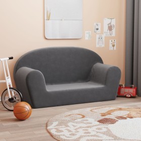 Two-seater children's sofa in soft anthracite gray plush by , Baby and Toddler Furniture - Ref: Foro24-356988, Price: 43,99 €...