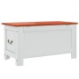 Storage trunk with brown and white acacia wood lid by , Storage trunks - Ref: Foro24-364919, Price: 93,86 €, Discount: %