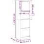 Mueble zapatero 4 cajones abatibles roble ahumado 60x42x204 cm de , Zapateros y organizadores de calzado - Ref: Foro24-321439...