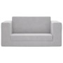 Children's 2-seater light gray soft plush sofa bed by , Baby and Toddler Furniture - Ref: Foro24-357035, Price: 59,99 €, Disc...