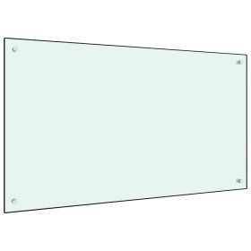 Protección salpicaduras cocina vidrio templado blanco 100x60 cm de vidaXL, Herramientas y utensilios de cocina - Ref: Foro24-...