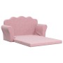 Rosafarbenes 2-Sitzer-Kinderschlafsofa aus weichem Plüsch von , Baby- und Kleinkindmöbel - Ref: Foro24-357063, Preis: 54,56 €...