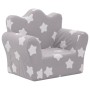 Sofá para niños felpa suave gris claro con estrellas de , Mobiliario para bebés y niños pequeños - Ref: Foro24-357040, Precio...