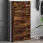 Shoe cabinet with 4 folding drawers in smoked oak, measuring 80x21x163.5cm. by , Shoe racks and shoe organizers - Ref: Foro24...