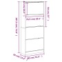 Shoe cabinet with 4 folding drawers Sonoma oak 80x34x187.5 cm by , Shoe racks and shoe organizers - Ref: Foro24-3214380, Pric...