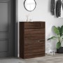 Shoe cabinet with 2 folding drawers in brown oak color, 80x34x116 cm. by , Shoe racks and shoe organizers - Ref: Foro24-32144...