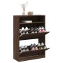 Mueble zapatero 2 cajones abatibles marrón roble 80x34x116 cm de , Zapateros y organizadores de calzado - Ref: Foro24-3214412...