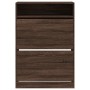 Shoe cabinet with 2 folding drawers in brown oak color, 80x34x116 cm. by , Shoe racks and shoe organizers - Ref: Foro24-32144...