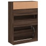 Mueble zapatero 2 cajones abatibles marrón roble 80x34x116 cm de , Zapateros y organizadores de calzado - Ref: Foro24-3214412...