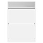 Shoe cabinet with 2 fold-down drawers white 80x34x116 cm by , Shoe racks and shoe organizers - Ref: Foro24-3214406, Price: 10...