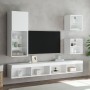 Muebles de TV de pared con LED 5 pzas madera ingeniería blanco de , Muebles TV - Ref: Foro24-3216675, Precio: 210,95 €, Descu...