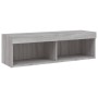 TV wall unit with LED lights, 5 pieces, engineered wood, Sonoma gray. by , TV Furniture - Ref: Foro24-3216680, Price: 198,91 ...