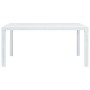 Mesa de jardín plástico aspecto de ratán blanco 150x90x72 cm de vidaXL, Mesas de jardín - Ref: Foro24-45604, Precio: 170,05 €...