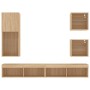 Muebles TV pared con LED 5 pzas madera ingeniería roble Sonoma de , Muebles TV - Ref: Foro24-3216677, Precio: 196,67 €, Descu...