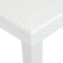 Mesa de jardín plástico aspecto de ratán blanco 150x90x72 cm de vidaXL, Mesas de jardín - Ref: Foro24-45604, Precio: 170,05 €...