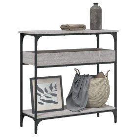 Mesa consola estante madera ingeniería Sonoma gris 75x29x75 cm de , Mesas auxiliares - Ref: Foro24-837715, Precio: 46,99 €, D...