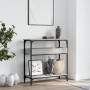 Console table with Sonoma grey engineered wood shelf 75x29x75 cm by , Side tables - Ref: Foro24-837715, Price: 46,99 €, Disco...