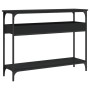 Mesa consola con estante madera ingeniería negra 100x29x75 cm de , Mesas auxiliares - Ref: Foro24-837717, Precio: 56,99 €, De...