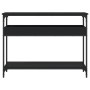 Mesa consola con estante madera ingeniería negra 100x29x75 cm de , Mesas auxiliares - Ref: Foro24-837717, Precio: 56,86 €, De...