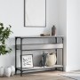 Console table with Sonoma grey engineered wood shelf 100x29x75 cm by , Side tables - Ref: Foro24-837720, Price: 56,59 €, Disc...