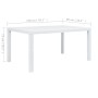 Mesa de jardín plástico aspecto de ratán blanco 150x90x72 cm de vidaXL, Mesas de jardín - Ref: Foro24-45604, Precio: 163,22 €...