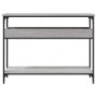 Console table with Sonoma grey engineered wood shelf 100x29x75 cm by , Side tables - Ref: Foro24-837720, Price: 56,59 €, Disc...