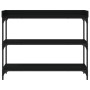 Console table with black shelves 100x30x80 cm by , Side tables - Ref: Foro24-837807, Price: 52,97 €, Discount: %