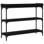 Console table with black shelves 100x30x80 cm by , Side tables - Ref: Foro24-837807, Price: 52,97 €, Discount: %