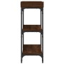 Console table with brown oak shelves 100x30x80 cm by , Side tables - Ref: Foro24-837811, Price: 48,99 €, Discount: %